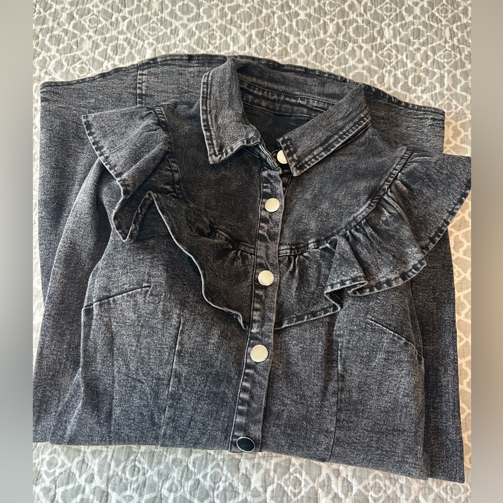 🖤Denim Ruffle Dress🖤 - Picture 7 of 7